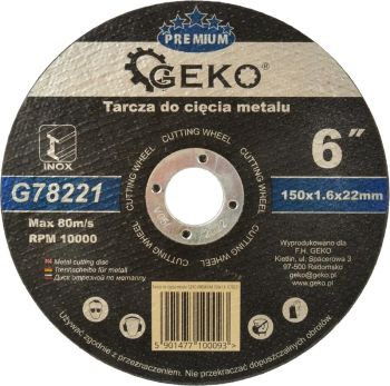LÕIKEKETAS METALLILE/TERASELE 150X1.6X22.2MM PREMIUM GEKO