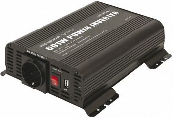 INVERTER+PULT 12V->230V 600/1200W +USB PSW601W RC-12 GYS