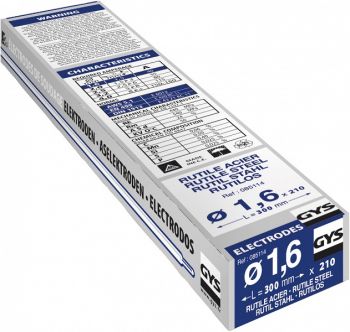 210 RUTILE ELECTRODES - STEEL- TYPE GY38 - Ø1.6 GYS