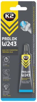 K2 PROLOK W243 MEDIUM STRENGHT ANAEROOBNE SININE KEERMELIIM 6ML