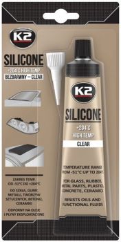 K2 SILICONE CLEAR SILIKOONHERMEETIK LÄBIPAISTEV +204°C 85G/TUUB