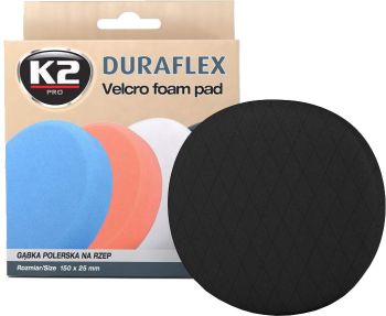 K2 DURAFLEX BLACK FINISHING TAKJAKINNITUSEGA POLEERIMISPADI 150X25MM