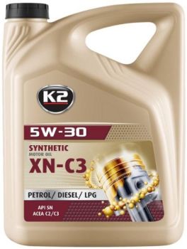 K2 5W30 SYNTHETIC XN API SN. ACEA C3/C2. BMW LL-04. MB 229.31. 229.51. DEXOS2. VW 505 01/505 00 5L (TÄISSÜNT.)