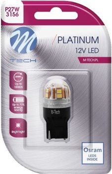 12V/24V P27W LED PIRN 3.9W 3156 CANBUS PLATINUM BLISTER 1TK (OSRAM LED) M-TECH