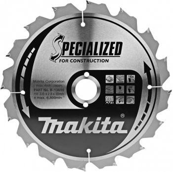 SAEKETAS 235X30X2.8MM 16T 20° RISTI-PIKI. FAST CUT. CONSTRUCTION. NAELTEGA PUIT. BET.PUIT MAKITA