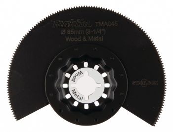 MULTITOOL SEGMENT SAETERA 85MM TMA045; BIM. SL. PUIDULE JA METALLILE MAKITA