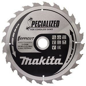 T.C.T HAMMASTEGA SAEKETAS PUIDU LÕIKAMISEKS 260X2.15X30MM 23° T24 EFFICUT MAKITA