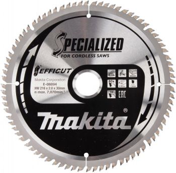 T.C.T SAEKETAS PUIDU LÕIKAMISEKS 216X30X2.0MM. Z-80 EFFICUT MAKITA