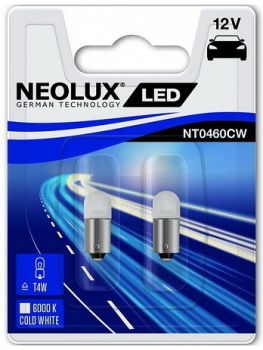 12V BA9S LED PIRN 0.5W T4W 6000K BLISTER 2TK NEOLUX