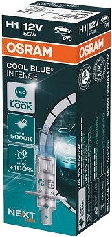 12V H1 PIRN 55W +100% 5000K COOL BLUE INTENSE OSRAM