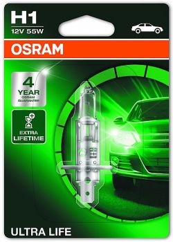 12V H1 PIRN 55W P14.5S ULTRA LIFE BLISTER 1TK OSRAM