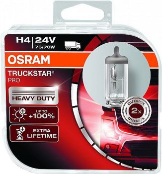 24V H4 PIRN 75/70W P43T HD/LL +100% TRUCKSTAR PRO HCB 2TK OSRAM