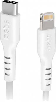 LAADIMISJUHE 1.0M LIGHTNING/APPLE - USB-C VALGE SBS