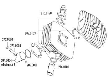 cylinder kit Polini 80cc Series 6000 48mm for Sachs 5-speed