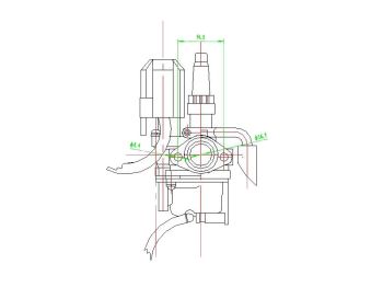 carburetor for Kymco, SYM, Honda, Peugeot vertical w/ Gurtner carburetor