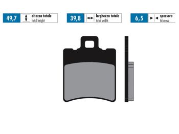 brake pads Polini organic for Race for Aprilia Malaguti MBK Piaggio Yamaha