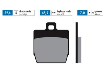 brake pads Polini organic for Yamaha Aerox, MBK Nitro