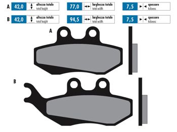brake pads Polini organic for Aprilia Gilera MBK Yamaha