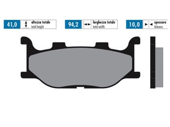 brake pads Polini organic for Italjet Jupiter, Yamaha Majesty, MBK Skyliner