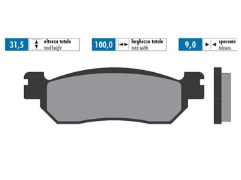 brake pads Polini organic for MBK CityLine, Skyliner, Yamaha Majesty
