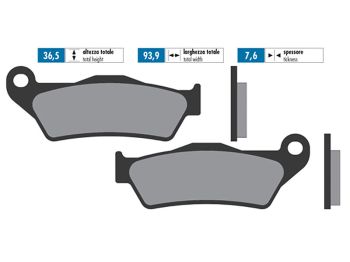 brake pads Polini organic for MBK Skyliner, Yamaha Majesty, Piaggio X9, Gilera Nexus, GP800, Suzuki UH Burgman 125, 150