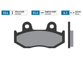 brake pads Polini organic for Suzuki Burgman 250, 400 96-00