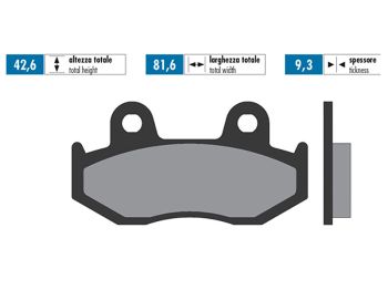 brake pads Polini organic for Honda NES SES PES / PS SH CH 125/150 4T