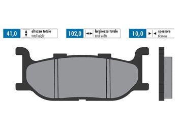 brake pads Polini organic for Yamaha Majesty 400, T-Max 500