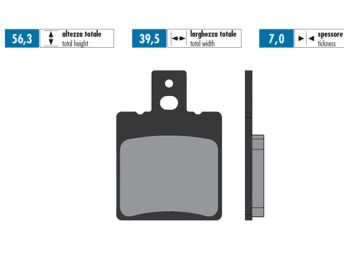 brake pads Polini sintered for Aprilia RS 50, 125, RX 50, Beta Tempo, Quadra, Cagiva Mito 125