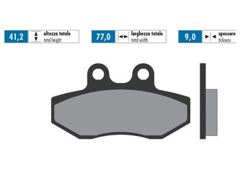 brake pads Polini sintered for Yamaha Cygnus, MBK Flame