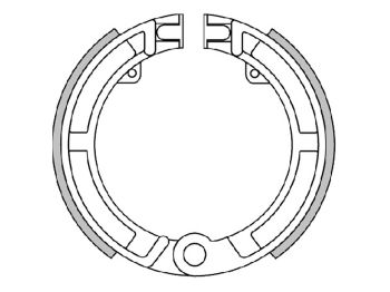 brake shoe set Polini 125x17mm front for Vespa PK, Primavera, Special, V50, Super 125/150, Ape 50/125/175