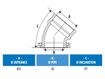 intake manifold Polini 360 30/31mm for Minarelli horizontal w/ 26-28mm Mikuni carburetor