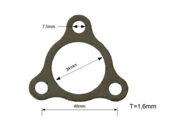 exhaust gasket (rear) for Generic, Keeway, QJ 2-stroke