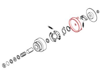 clutch shoe carrier / starter clutch housing for Piaggio Bravo, Ciao, SI