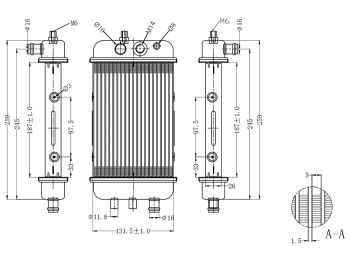 radiator for Derbi Senda 50, Aprilia RX 50, SX 50, Gilera RCR 50, SMT 50