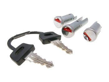 lock set / 3 lock barrel set for Vespa HP4, PK Automatik