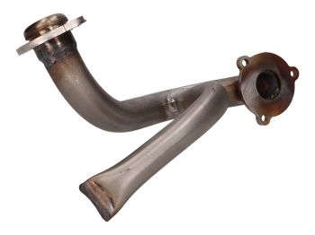 exhaust manifold stainless steel w/ choke tube, unrestricted for Aprilia SX, RX, Derbi Senda, DRD, X-Treme, SM, Gilera RCR, SMT