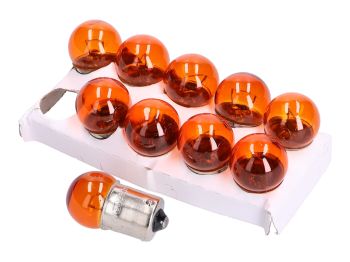 turn signal bulb orange RY10W BAU15s 12V 10W 10pcs
