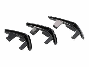 horn cover grill fin set Power1 glossy black for Vespa Primavera, Sprint 2013-2019