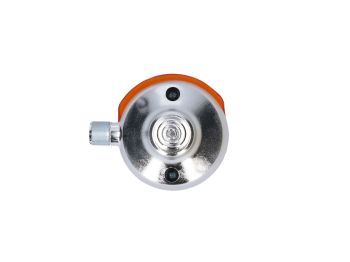 indicator light assy front 80mm orange w/ chromed cap for Simson S50, S51, S70, SR50, SR80