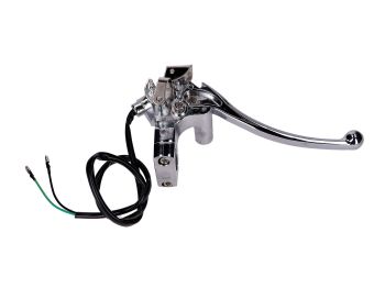 brake lever fitting left-hand chromed w/ M10 mirror mount for GY6 Grand Retro (25mm handlebar diameter)
