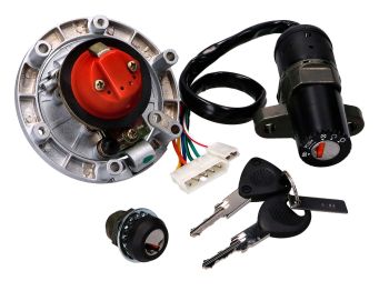 key switch lock set complete for Derbi GPR Nude, Racing 04-10, Aprilia RS50 06-10