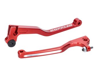 brake and clutch lever set Doppler CNC red for Beta RR 2012- (w/ GRIMECA brake)
