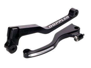 brake and clutch lever set Doppler CNC black for Derbi Senda DRD Pro