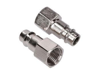 hose nipple set 1/4 inch BSP female 2-piece