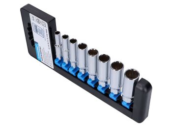 wrench socket set deep 8-piece metric 1/4 inch 6-14mm