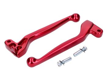 clutch and brake lever ALU Anodized red for Simson S50, S51, S53, S70, S83, SR50, SR80
