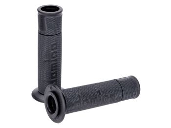 handlebar grip set Domino A450 on-road racing anthracite / black with open ends
