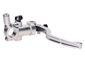 brake pump/brake cylinder front radial silver with external brake fluid reservoir for 22mm handlebars