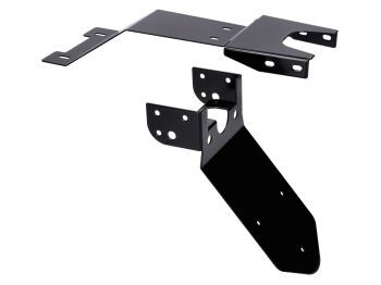 license plate holder black with splash guard black coated for Rieju MRT